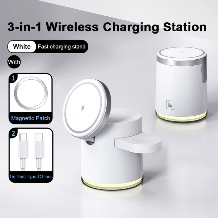 Fast Wireless Charger 3-in-1