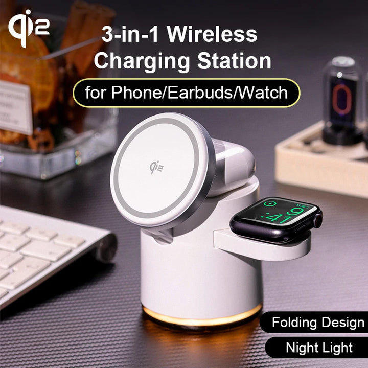 Fast Wireless Charger 3-in-1